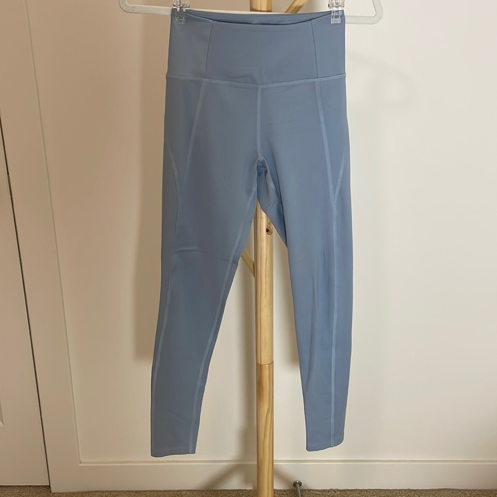 Girlfriend Collective light blue leggings